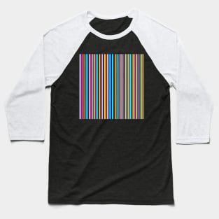 Colotful Stripes Pattern Baseball T-Shirt